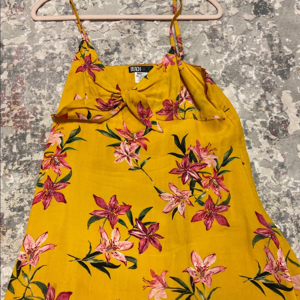 Beach Riot Yellow Floral Mini Dress - Picture 3 of 8